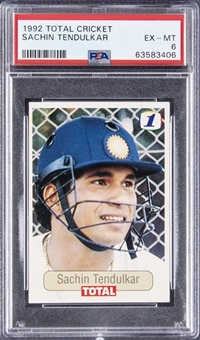 1992 Total Cricket Sachin Tendulkar Rookie Card - PSA EX-MT 6